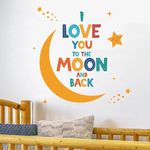 Pumkins Love You to The Moon and Back Quote Wall Stickers for Kids Baby Wall Stickers for Kids Room Bedroom Playroom Nursery Living Room D�cor Wall Art Wall Decoration Boho