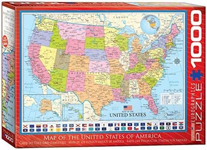 EuroGraphics Map of The United States of America 1000-Piece Puzzle