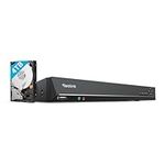 Reolink 4K PoE NVR 16 Channel Pre-Installed 4TB Hard Drive Supports 16MP/4K/5MP/4MP/1080P HD IP Camera 24/7 Surveillance Recording Home CCTV Security System Network Video Recorder, RLN16-410