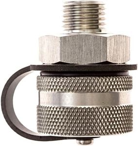ValvoMax Stainless Oil Drain Valve - No Tools, No Mess, Fast Drain - for M12-1.50 - Stainless Drain Hose Attachment