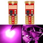 PHINLION 194 LED Bulb Super Bright Purple Pink 4014 Chipsets Wedge 168 2825 175 T10 LED Replacement Bulbs for Car Interior Dome Map Reading Door Courtesy Trunk License Plate Lights