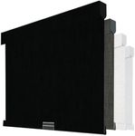 Boolegon Cordless Blackout Roller Shades for Windows, Free-Stop Linen Shades with Valance, Thermal Insulated Fabric, UV Protection Roller Blinds for Home, Office (Black, 46" W x 72" H)