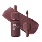 Peripera Ink the Velvet Lip Tint | High Pigment Color, Longwear, Weightless, Not Animal Tested, Gluten-Free, Paraben-Free | 0.14 fl oz (031 WINE NUDE)