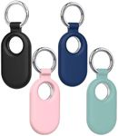 USTIYA Case for Samsung Galaxy Smart Tag 2 Cover Protective Silicone Protectora Case with Keychain (Color x4)