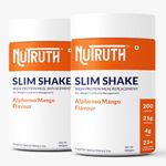 Nutruth High Protein Meal Replacement Shakes | Weight Control & Management Protein Shake for Men and Women Alphonso Mango Shake, (Pack Of 2) Each Flavour 500Gm