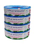 4 Pack Diaper Pail Refill Bags for Diaper Genie Pails | 1080 Count | Little Wizard | Parents Choice Brand |