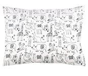 Toddler Sleeping Pillow with Pillowcase Travel Kids Pillow,13 x 18 Baby Pillows for Sleeping, Machine Washable Kids Pillow with Soft Cotton Pillowcase, Perfect for Travel, Toddlers Cot