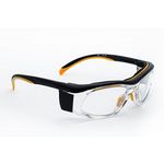 X-ray Radiation Protective Eyewear in the Wrap Safety Frame Which Offers Excellent Protection, Large Viewing Area, Adjustable Temple Bar and Built-in Side Shields.