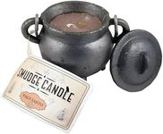 Reusable 4" Cast Iron Cauldron Candle with Lid and Hanging Handle for Spell Casting, Smudging, Ritual & Blessings Pot Belly Witchcraft Candle Aromatherapy Scented (Palo Santo)