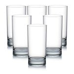 Ocean Top Drink Glass Tumbler 305Ml - Set of 6 for Kitchen|Water|Hot & Cold Drinks|Juice|Cocktail|Milkshake|Smoothie|Ideal for Home|Party|Restaurant|Gifting|Special Occasion - Transparent