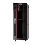 Server Rack 39-inch Deep Server Cabinet on Wheels Locking Network Cabinet Networking Enclosure Lockable Rack Mount - PDU - LCD-Screen - Thermostat - 4 X Fans (32U (24" w x39 d x67 h))