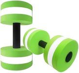 Swimming Exercise Equipment Water Dumbbells: Water Foam Barbells of 2 Set, Pool Heavy Weights, Pool Resistance, Hand Fitness Gear, Aqua Aerobic Sport Tool, Swimming Paddles, Water Walking Grip (green)