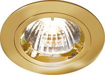 Knightsbridge IP20 230V/12V GU10/MR16 Brass Recessed Fixed Twist & Lock Downlight, Aluminium