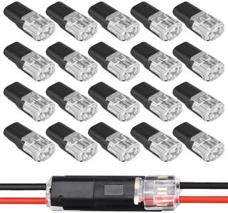 Double Wire Plug in Connector with Locking Buckle, Flame Retardant Locking Wire Quick Connectors, Suitable for Emergency Repairs, Home and Automotive Wiring, Easy to Use (20PCS)