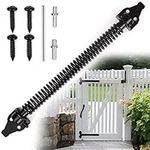 14 Inch Self Closing Gate Spring Hardware Adjustable Metal Spring Closure for Light to Heavy Duty Wooden Gates Door Fence Black Garden Gate Closer for Wooden Gate