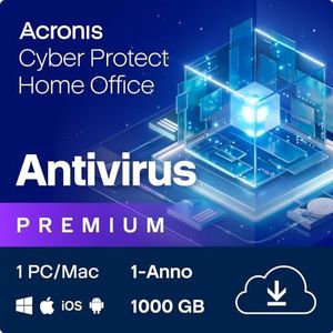 Acronis Cyber Protect Home Office 2023 | Premium | 1000 GB di Cloud Storage | 1 PC/Mac | 1 Anno | Windows/Mac/Android/iOS | Codice d'attivazione via email