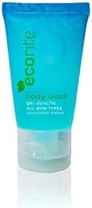 Ecorite Body Wash with Cucumber-Melon Fragrance, Travel Size Hotel Amenities Biodegradable/Recyclable Tube, 1 fl oz/30 ml, Pack of 288