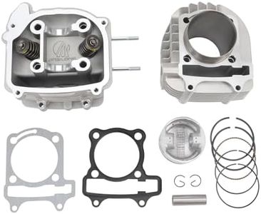 GOOFIT 62.5mm Engine Parts Cylinder Liners Heads Piston Gasket Block Kit Replacement for GY6 180cc 200cc 250cc ATV Off-Road Vehicle Engines