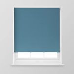 A.Unique Home Premium Trimmable Thermal Blackout Roller Window Blind in a Variety of Colours and Sizes Ideal for any Room - 4FT - Blue Stone - 120cm (W) x 170cm (L) | 47.2" (W) x 66.9" (L)