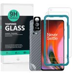 Ibywind Screen Protector For Oneplus Nord 2 5G[2 Pack],9H Hardness Tempered Glass,With 1Pc Camera Lens Protector,Easy to Install