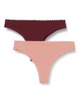 DIM Women's Tanga Midi Body Touch Easy x2 Brief, Pink/Ruby, S