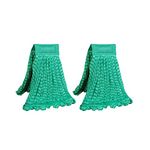 Torin Dirt Rusher 2 Pack Microfiber Tube Mop Head Replacement Commerical Wet Mop for Floor Cleaning,Ultra-Absorbent,Qucik-Dry and Universal Scratch Free Looped End Mopheads,ATDSS76011G
