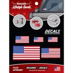 American Flag Truck Decals - Set of 5 USA Flag Vinyl Car Window Stickers for Vehicles Motorcycle Helmet Hard Hat Water Bottle Tumblers