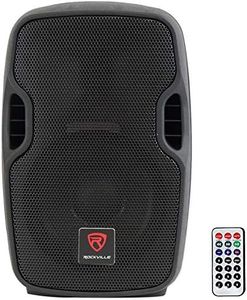 Rockville BPA8 8" 300W Powered PA DJ Speaker with Bluetooth, XLR, 1/4", RCA, 1/8" Inputs, USB/SD Music Player, Deep Bass, Remote Included - Perfect for Mobile DJ and Musicians, Small Venues, Events