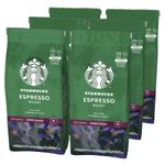 STARBUCKS Espresso Roast, Dark Roast, Ground Coffee 200g (Pack of 6)