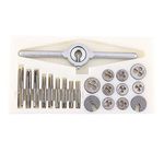 30PCS Dies Taps Set Adjustable M1.0-M2.5 2mm HSS Metric Dies Spanner Set T Handle Tools Kit