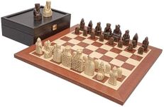 The Regency Isle of Lewis and Mahogany Chess Set mid sized