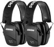 PROHEAR 016 Shooting Ear Protection Earmuffs 2 Pack, NRR 26dB for Gun Range, Hunting -Black and Black