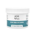 pet wiz Vet Approved | 120 Extra Large Natural Eye Wipes | Gentle & Soothing