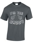 Crown Designs Im The Daddy Funny Cool for Men & Teenagers T-Shirts Tops - Charcoal/Large