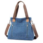 PALAY® Hand Bag for Women Canvas Tote Bag Large Capacity Shoulder Bags for Women with Detachable Shoulder Strap Handbags for Women