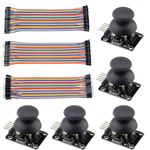 WMYCONGCONG 5 PCS Joystick Breakout Module Game Controller Compatible with Arduino PS2 + 120 PCS Multicolored Breadboard Jumper Wires Ribbon Cables Kit