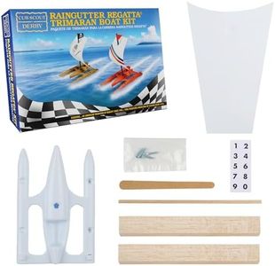 Raingutter Regatta Trimaran Race Boat Kit - Easy Build DIY Model for Kids & Scouts (Scouting America)