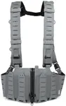 Blue Force Gear Ten-Speed M4 Chest Rig - Wolf Gray - MOLLE Vest, Chest Pack, Military-Grade Chest Bag- Four 2 x 6 inches Elastic Mag Pouches