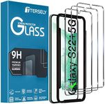 T Tersely 3-Pack Tempered Glass Screen Protector 9H for Samsung Galaxy S22 Plus / S22+ 5G, Support Fingerprint Unlock Anti-Scratch Film Screen Protector for Samsung Galaxy S22Plus (6.6 inch)