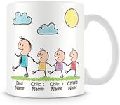 Daddy Mug with 3 Kids - Personalise