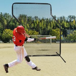 HIGOOD Z Screen Baseball 5×7FT Portable Pitching Screen Softball for Batting Cage Backyard Adults