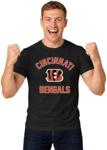Team Fan Apparel NFL Adult Gameday T-Shirt - Cotton Blend - Tagless - Semi-Fitted - Unleash Your Team Spirit During Game Day (Cincinnati Bengals - Black, XXXXX-Large)