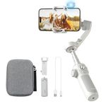 FeiyuTech VB 4 Kit - Smartphone Gimbal with 8.4''Extendable Rod,Bag, Lighting Enabled Tracking Module,Gesture Control, Gimbal Stabilizer for YouTube TikTok Live Video Record,iPhone&Android,Max 0.57lb