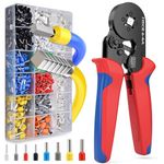 Magnova Wire Crimping Tool Kit, Ferrule Crimping Plier with 1200pcs Wire End Ferrules Terminals, Self Adjusting Electrician Ratchet Wire Crimper Plier for AWG23-7 Ferrule Wire Connector,0.25-10mm²