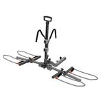 HYPERAX 2024 Volt 2 LHB -E Bike Hitch Platform Style Tilting 2 Bikes Carrier for Jeep JK/JL, Bronco, FJ & SUVs with Spare tire. Fits Up to 2 X 80 lbs Bike with Up to 5" tire in Width - NO RV USE!