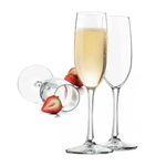 Patrani Fashion Red Wine Glass 180 ML Set of 2 Elegant Bar Glass for Champagne Glass Water, Juice, Beer, Drinks and Cocktails and Mixed Drinks Glass Stylish and Unique Brandy Glass Dessert Wine Glass