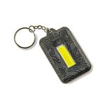 Carson COB LED Keychain Torch, with Stainless Steel Keyring, 3 Light Settings, Grey, Size