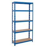 TAHA® Heavy Duty Storage Racking 5 Tier Shelving Boltless for Garage Workshop.