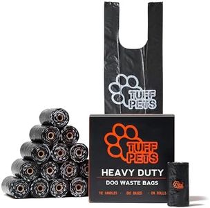 Tuff Pets - Heavy Duty Dog Poop Bag With Handles - 16 Rolls of Pet Waste Bags - Fits in any Dogs Poop Bag Dispenser or Holder - Thick Dog Poop Bags