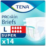 TENA ProSkin Super Briefs Large (L), 14 Count